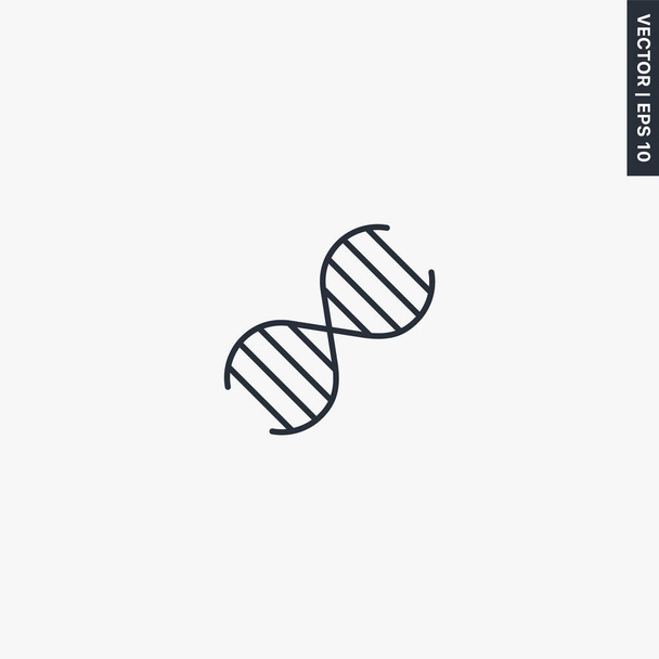 Gene, ADN, signe de style linéaire pour concept mobile et web design. Symbole, illustration du logo. Graphismes vectoriels parfaits Pixel - Vecteur, image