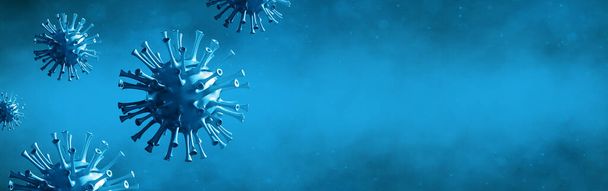 Pysäyttäkää sepelvaltimovirus ja karanteeni. 3D lääketieteellinen kuva - Valokuva, kuva