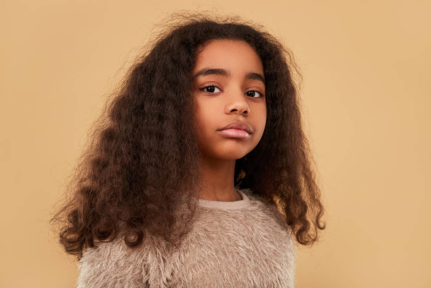 Trendy black child looking at camera - Valokuva, kuva