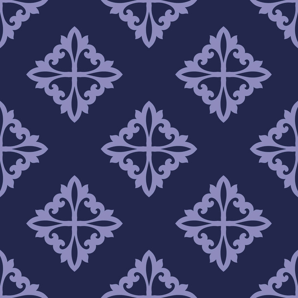 Classic Pattern Ornament, Seamless Floral Geometric Pattern for Design Wallpaper, Fashion Print, Trendy Decor, Home Textile, Retro Decor Vector Illustration. - Vektor, obrázek