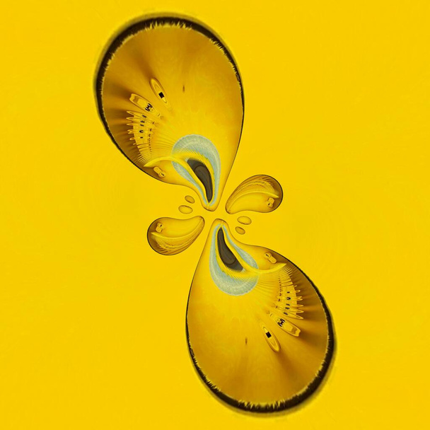 3D ilustrace živě žlutých půlkruhových klik dveří vzory a provedení - Fotografie, Obrázek