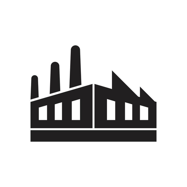  εργοστάσιο κτίριο βιομηχανικό διάνυσμα εικονίδιο σχέδιο απεικόνισης - Διάνυσμα, εικόνα