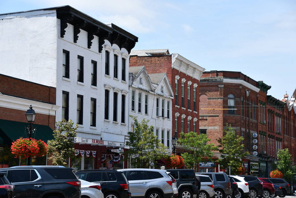 COOPERSTOWN, NY - JUL 24: Main Street in Cooperstown, New York state, as seen on July 24, 2020. - 写真・画像