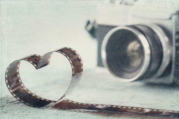 negatif film şeklinde kalp - Fotoğraf, Görsel
