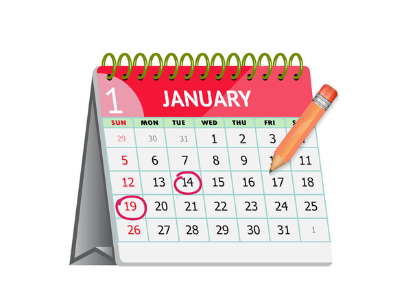 Prenotazione appuntamenti con illustrazioni calendario - Vettoriali, immagini