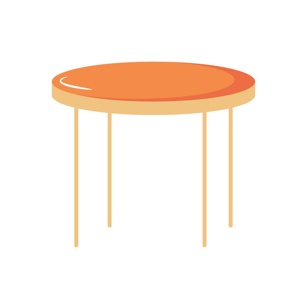 丸いテーブルアイコンフラットスタイル - ベクター画像