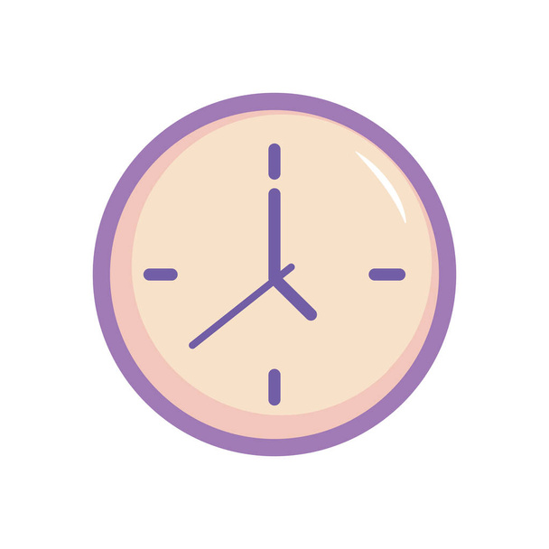 иконка часов, плоский стиль - Вектор,изображение