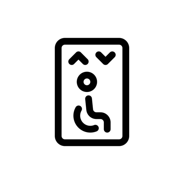 Лифт, Лифт для инвалидов Символический знак здания Икона, Логотип, Вектор - Вектор,изображение