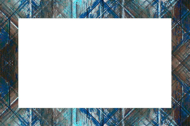 アンティーククラックなテクスチャの抽象的な古いグラウンジ風化皮塗り石膏壁フレーム.レトロ・スタッコ・スクラッチ・パターン。画像、テキストのための空のスペース.  - 写真・画像