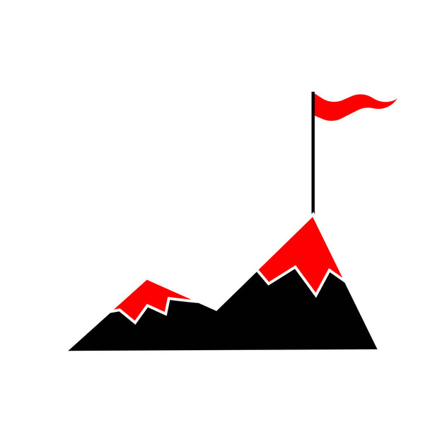 Montaña. Imagen de ilustración de concepto de éxito - Foto, Imagen