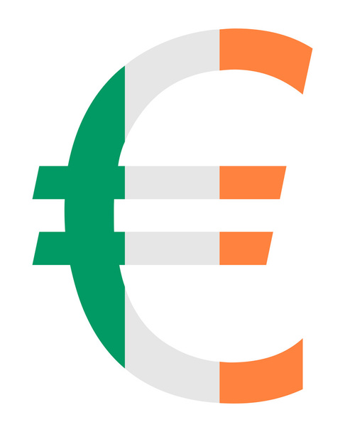 İrlandalı euro - Vektör, Görsel