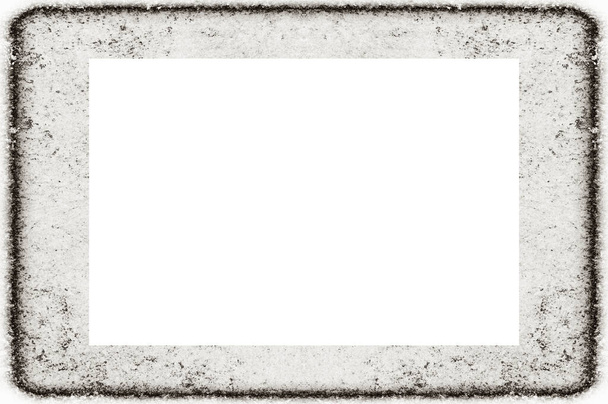 Old Grunge Weathered Peeled Painted Plaster Wall Frame with Abstract Antique Cracked Texture. Ρετρό Στούκο Σκράτσινγκ Μοτίβο. Κενό κενό για εικόνα, κείμενο. Ορθογώνιο οριζόντιο 3: 2 - Φωτογραφία, εικόνα