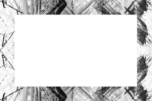 Marco de pared de yeso pintado pelado envejecido grunge viejo con textura agrietada antigua abstracta. Retro Stucco Scratched Pattern. Espacio vacío para imagen, texto.  - Foto, imagen