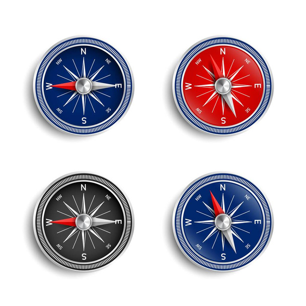 Compass on a white background. Vector Illustration. - Vector, Image
