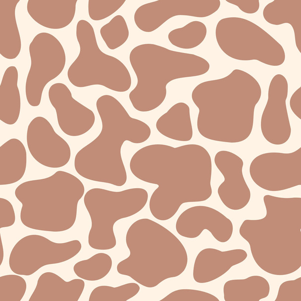 Abstract vector shape. Animalistic seamless pattern. Brown spots. Texture for design, print, textile, packaging - Vecteur, image