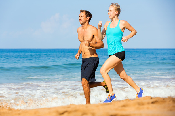 Couple sportif jogging ensemble
 - Photo, image