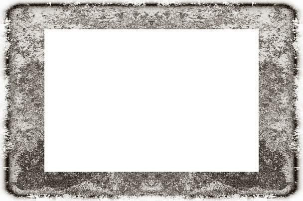 Старый Гранж выветривают очищенные окрашенные гипсовые стены рамка с абстрактной антикварной треснутой текстурой. Ретро Штукко нацарапал паттерн. Пустое место для изображения, текст. Прямоугольник горизонтальный 3: 2 Соотношение сторон - Фото, изображение