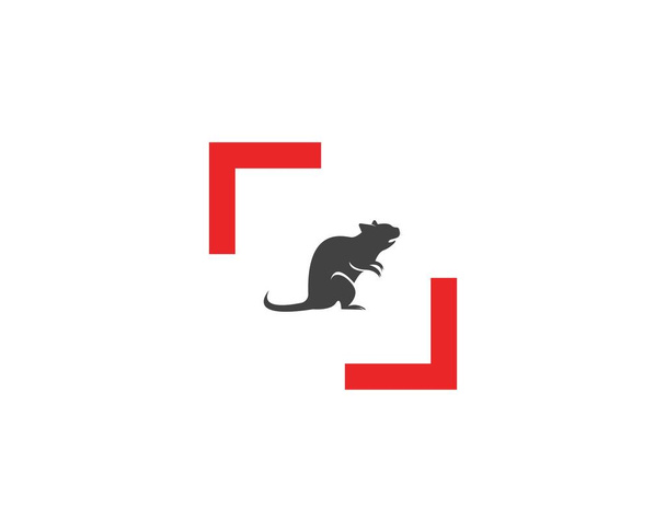 Ratte Silhouette Logo Design Grafik - Vektor, Bild