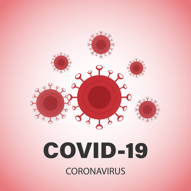  Znak i symbol Cavid-19, choroby koronawirusowej zwanej CAVID-19, wektorowej ilustracji niebezpiecznego wirusa. - Wektor, obraz