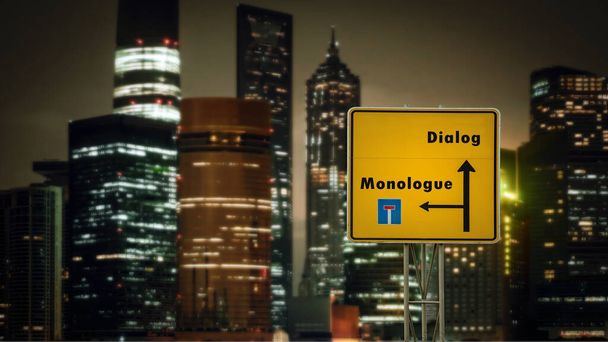 Utca jel az irány út Dialog versus monológ - Fotó, kép