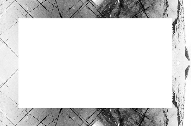 Régi Grunge Weathered Peeled festett vakolat fal keret elvont antik repedt textúra. Retro Stucco megkarcolt minta. Üres hely a kép, szöveg.  - Fotó, kép