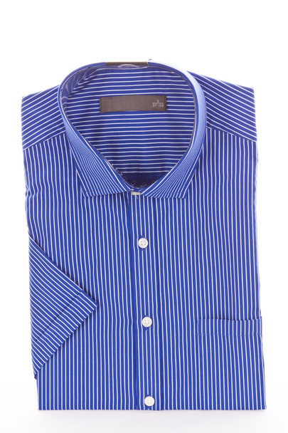 Camisa azul isolada sobre branco - Foto, Imagem