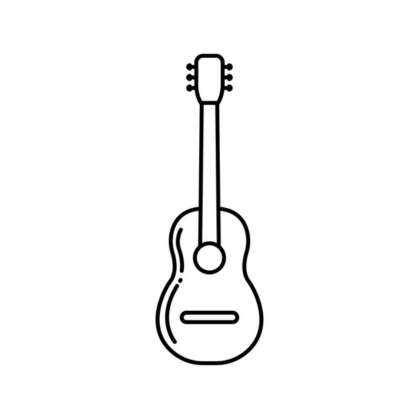 Akustikgitarrenlinien-Symbol. Designschablonen-Vektor - Vektor, Bild