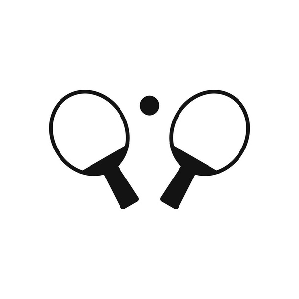 Dwie rakiety do gry w tenisa stołowego zarysy wektora. Tenis stołowy Rakiety wektorowe ilustracja - Wektor, obraz