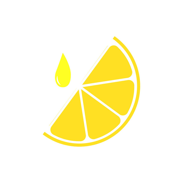 Frische Zitronenfrüchte isoliert auf weißem Hintergrund. Lemon Logo oder Abzeichen. Zitrus-Ikone - Vektor, Bild