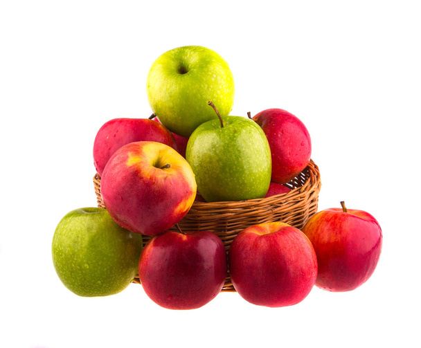verse rode en groene appels - Foto, afbeelding