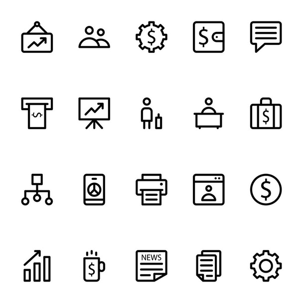 Outline icons for business. - Vector, Image