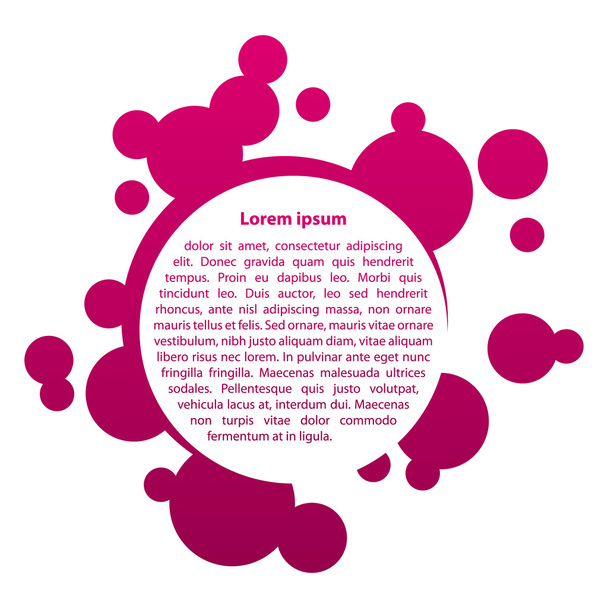 ベクトル ピンク丸め抽象的なバブル フレーム - ベクター画像