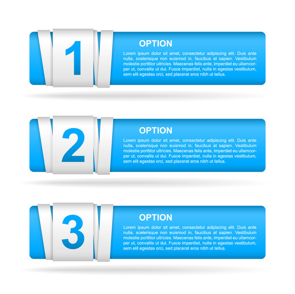 vector blue paper option labels - Vektor, obrázek