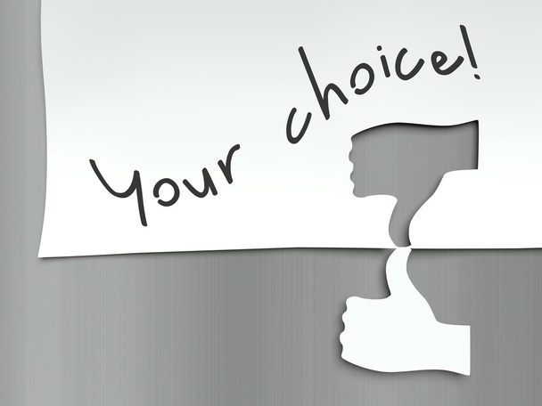 Your choice hand finger thumb up and down - Photo, image