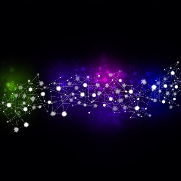 Colorful Network Background - Photo, Image