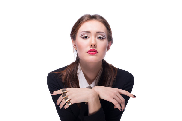 Fashionable business woman with evening make-up - Foto, afbeelding