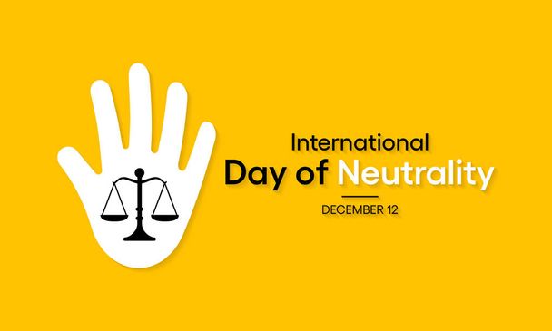 Illustrazione vettoriale sul tema della giornata internazionale della neutralità osservata ogni anno il 12 dicembre in tutto il mondo. - Vettoriali, immagini