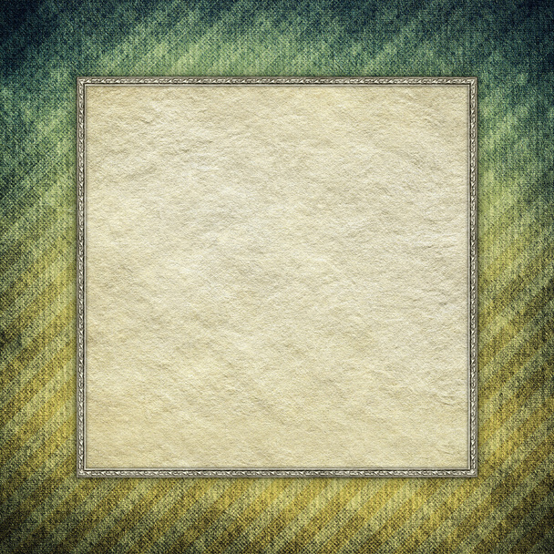Paper sheet in picture frame on grunge background - Fotó, kép