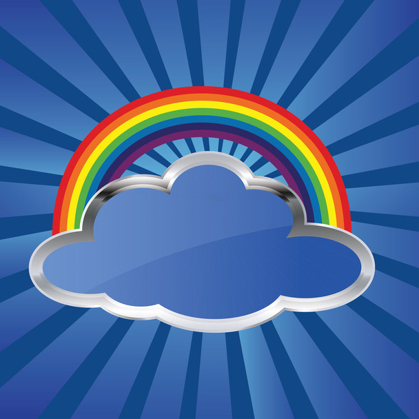 arco-íris e nuvens - Vetor, Imagem