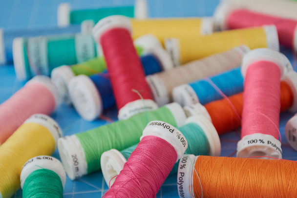 colored sewing cotton - Photo, Image