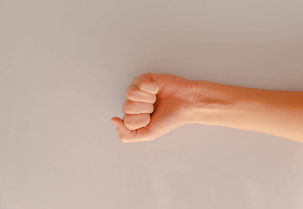 A closeup shot of clenched fist - concept of solidarity and support - Foto, Imagem