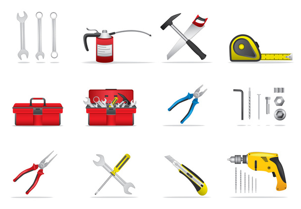 herramientas iconos conjunto
 - Vector, Imagen