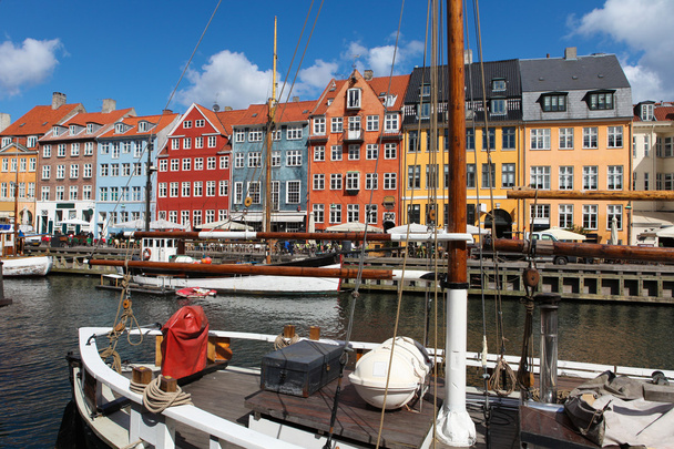 Nyhavn em Copenhaga
 - Foto, Imagem