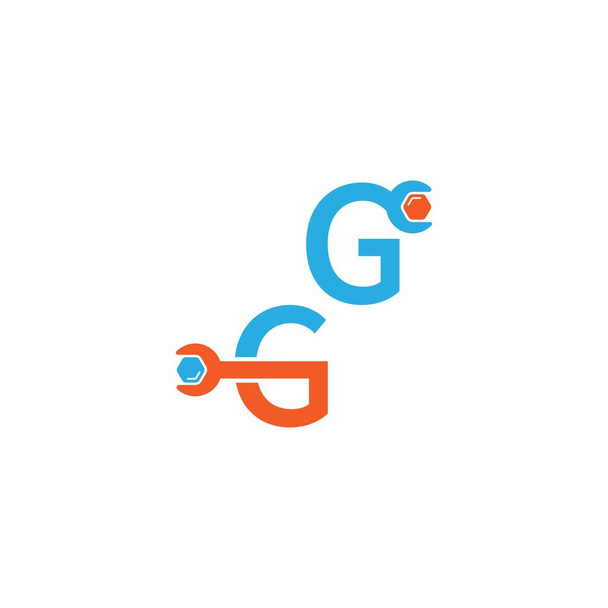Піктограма логотипу літери G, що формує концепцію дизайну ключа та затвору
 - Вектор, зображення