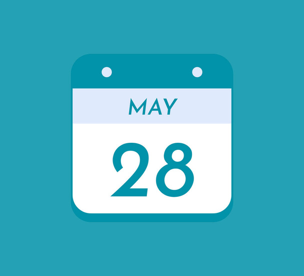 28 травня - одноденний календар, 28 травня - Вектор, зображення
