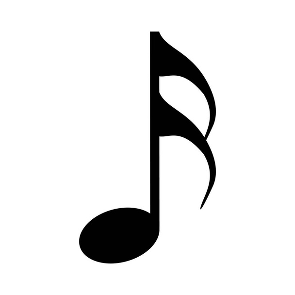 Beyaz arkaplanda müzik notası simgesi - Vektör, Görsel