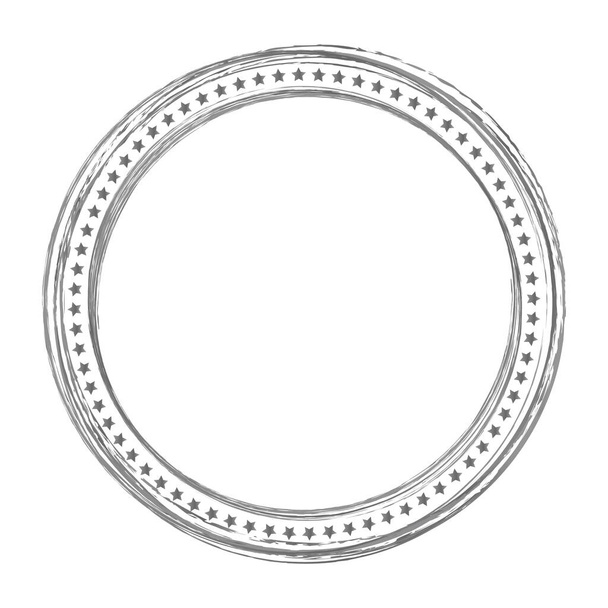 brush round frame. Vector design element on transparent background - Vector, Image