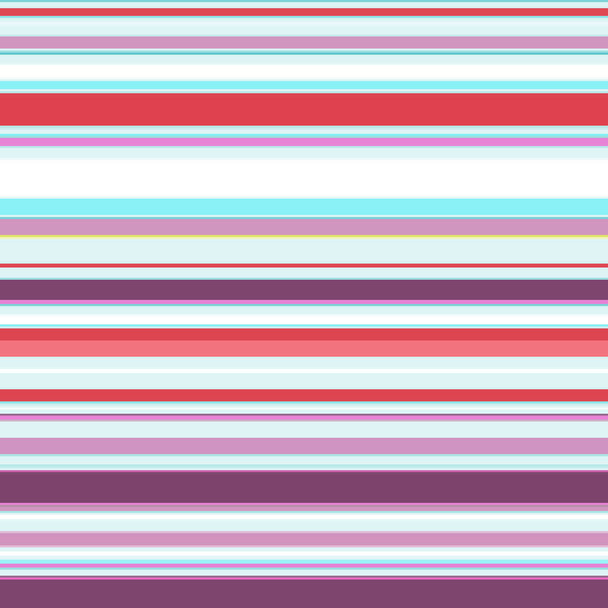 Rayas con predominio de tonos púrpura, blanco, rojo y azul claro. Hermoso patrón horizontal sin costuras, impresión a rayas en contraste. Ideal para cualquiera de sus diseños o proyectos audaces. - Vector, imagen