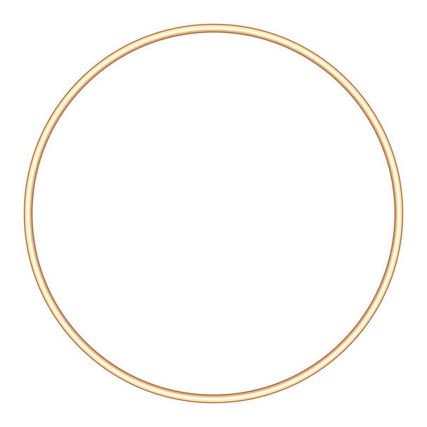 золотая круглая рамка на прозрачном фоне - Вектор,изображение