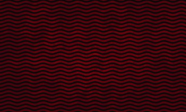 striped vintage stylish dark grunge background with wavy horizontal stripes, textured on red stripes. Red and black striped background - Photo, Image